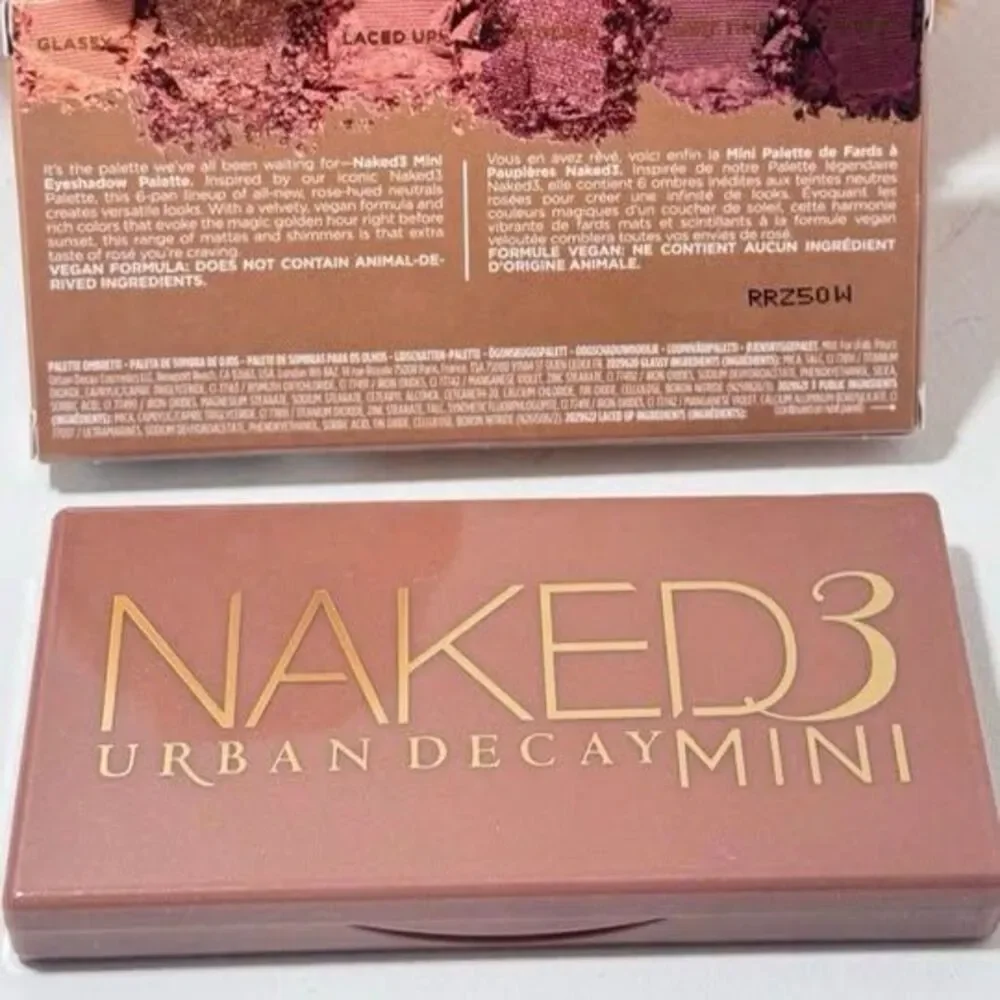 New Urban Decay Naked 3 MINI Eyeshadow Palette neutral Pink shimmer